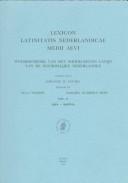 Cover for Lexicon Latinitatis Nederlandicae Medii Aevi: Woordenboek Van Het Middeleeuws Latijn Van De Noordelijke Nederlanden