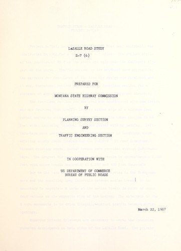 Cover for LaSalle Road study S-7 (6)
