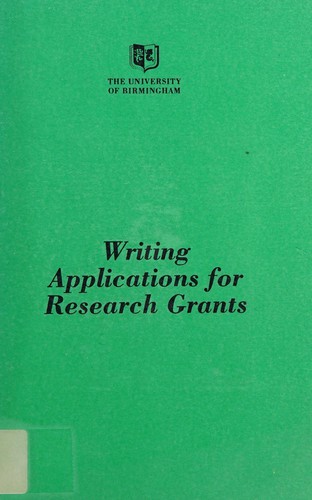 Cover for Writing applications for research grants