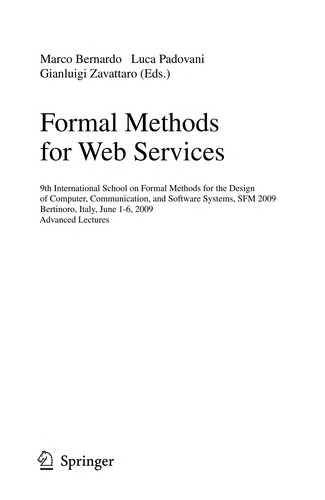 Cover for Formal methods for web services
