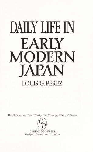 Cover for Daily life in early modern Japan