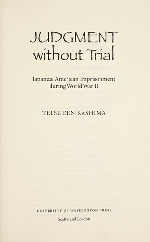 Cover for Judgment without trial