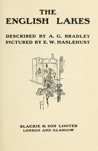 Cover for English lakes