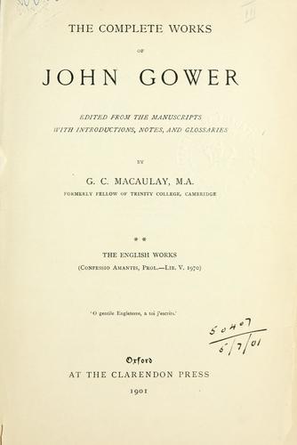Cover for Complete works.
