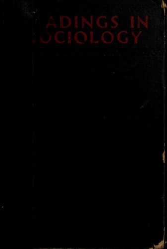 Cover for Readings in sociology