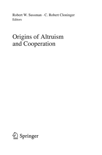 Cover for Origins of altruism and cooperation
