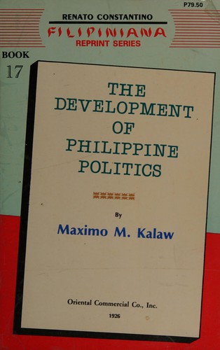 Cover for The development of Philippine politics