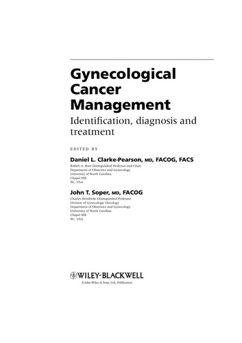 Cover for Pre-malignant gynecological cancer