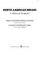 Cover for North American Indians in historical perspective.