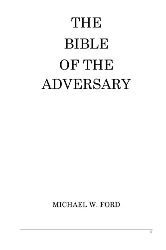 Cover for The bible of the Adversary