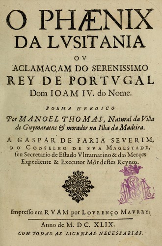 Cover for O Phaenix da Lusitania