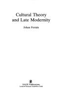 Cover for Cultural theory and late modernity