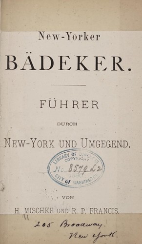 Cover for New-Yorker Bädeker