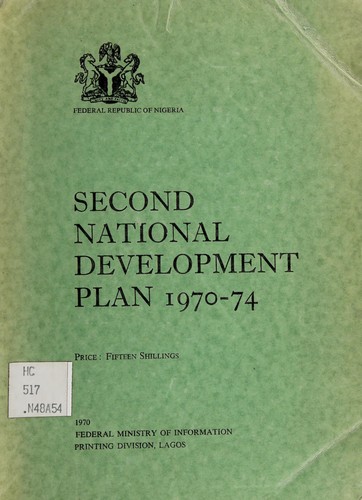 Cover for Second national development plan, 1970-74