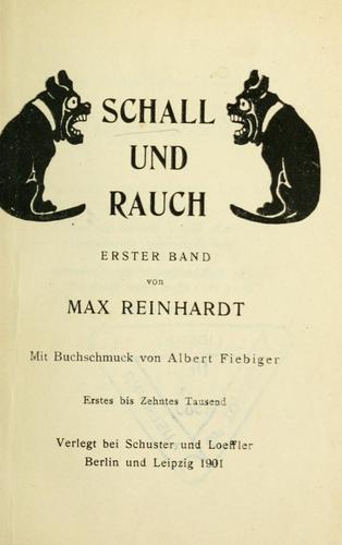 Cover for Schall und Rauch