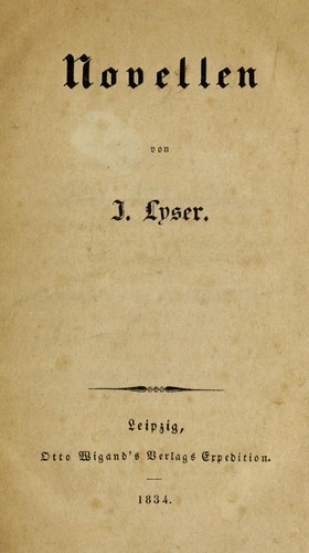 Cover for Novellen