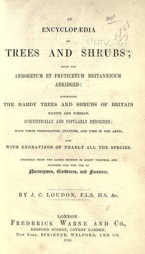 Cover for An encyclopaedia of trees and shrubs