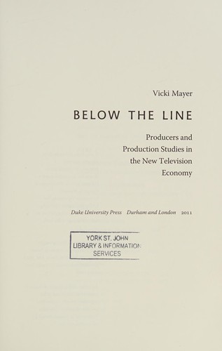 Cover for Below the line