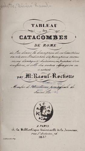 Cover for Tableau des catacombes de Rome