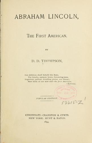 Cover for Abraham Lincoln