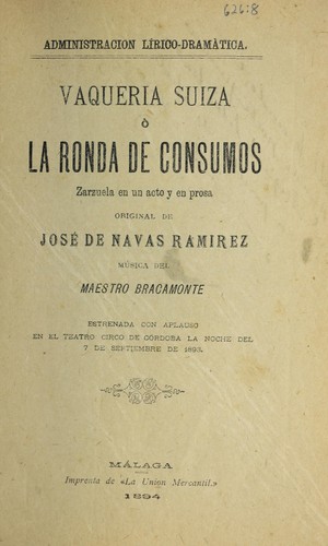 Cover for Vaqueria suiza; ó, La ronda de consumos