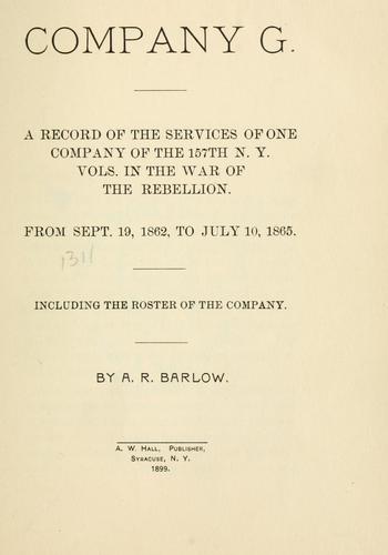 Cover for Company G.