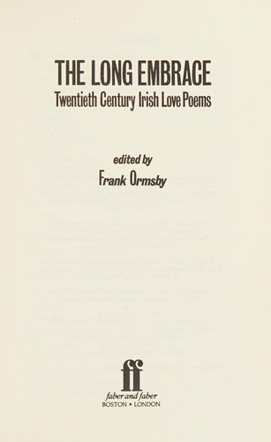 Cover for The Long embrace