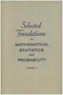 Cover for Selected Translations in Mathematical Statistics and Probability (Selected Translations in Mathematical Statistics & Probability)