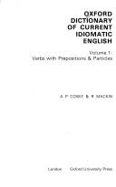 Cover for Oxford Dictionary of Current Idiomatic English