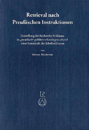 Cover for Retrieval nach Preussischen Instruktionen