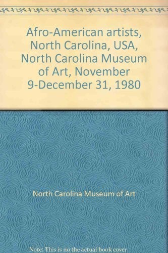 Cover for Afro-American artists, North Carolina, USA, North Carolina Museum of Art, November 9-December 31, 1980.