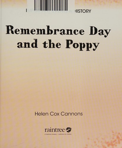 Cover for Remembrance Day and the Poppy
