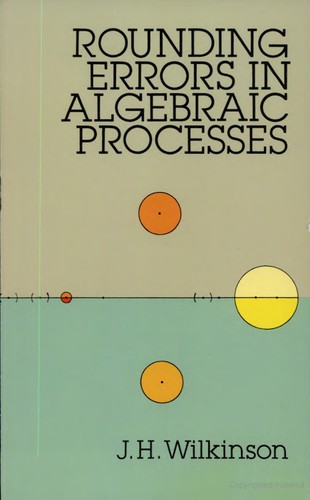 Cover for Rounding errors in algebraic processes