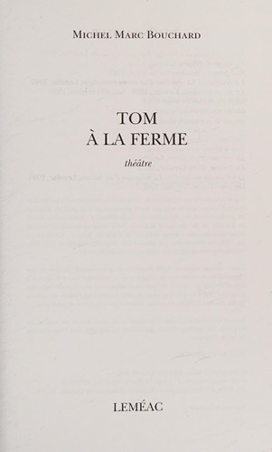 Cover for Tom à la ferme