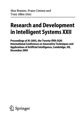 Cover for Research and development in intelligent systems XXII