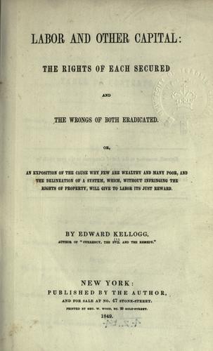 Cover for Labor and other capital