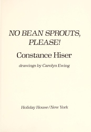 Cover for No bean sprouts, please!