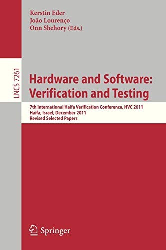 Cover for Hardware and Software : Verification and Testing