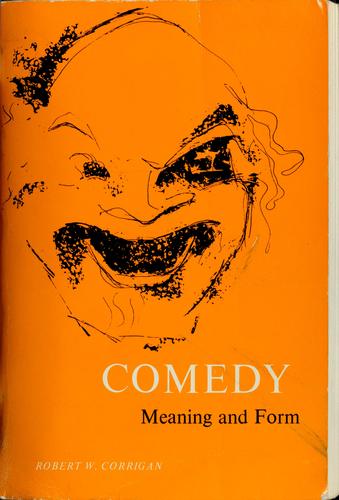 Cover for Comedy Meaning and Form