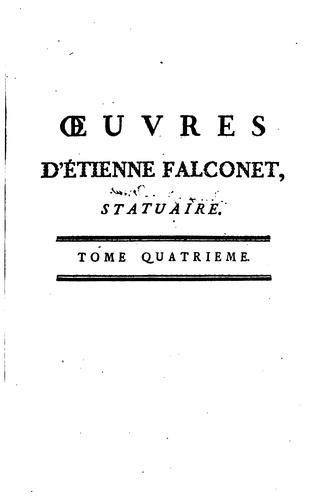 Cover for Œuvres d'Étienne Falconet, statuaire