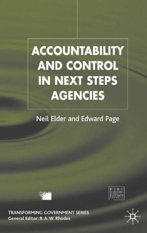 Cover for Accountability and control in next steps agencies