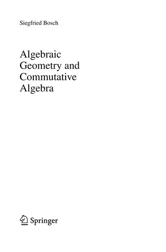 Cover for Algebraic Geometry and Commutative Algebra
