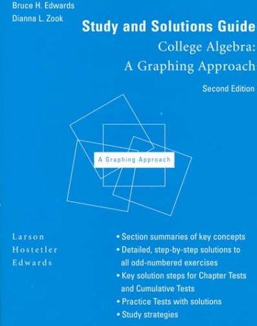 Cover for Study and Solutions Guide for College Algebra