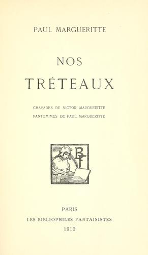 Cover for Nos tréteaux