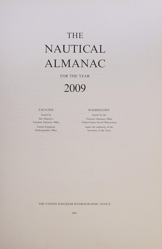Cover for The Nautical almanac for the year 2009