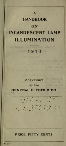 Cover for A handbook on incandescent lamp illumination.
