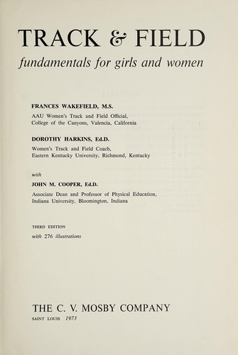 Cover for Track and field techniques for girls and women