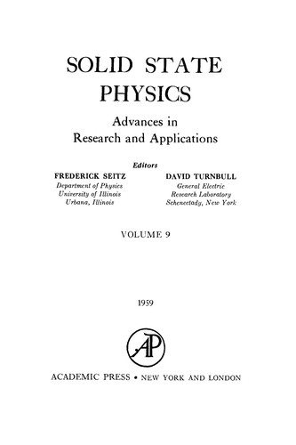 Cover for Solid State Physics, 9.