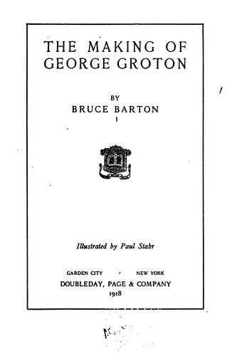 Cover for The Making of George Groton