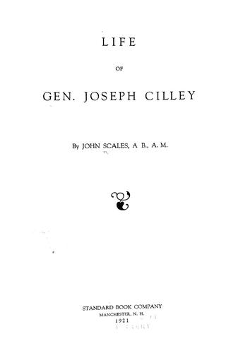Cover for Life of Gen. Joseph Cilley